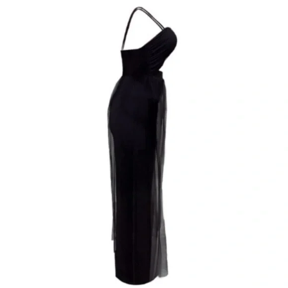 Elegant Black Wide Leg Jumpsuit - Picture 5 of 8